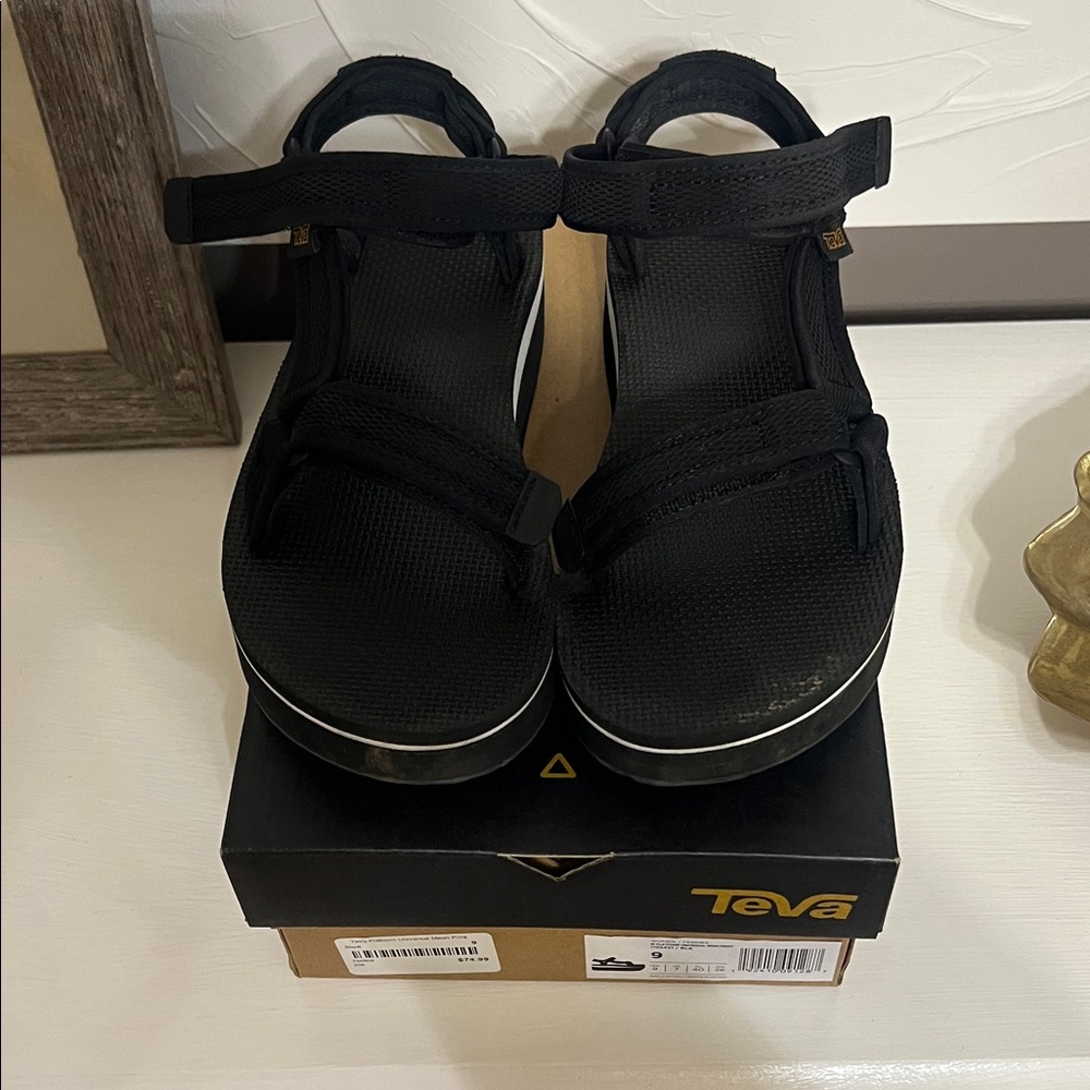 Teva Women's Black Strappy Sport Sandals